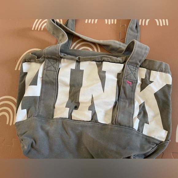 Vintage Victoria’s Secret PINK canvas tote bag in gray - Picture 6 of 8